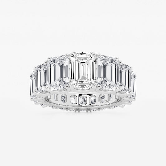 Odette 11 ctw Emerald Lab Grown Diamond Graduated Eternity Band    Platinum, DE, VS1