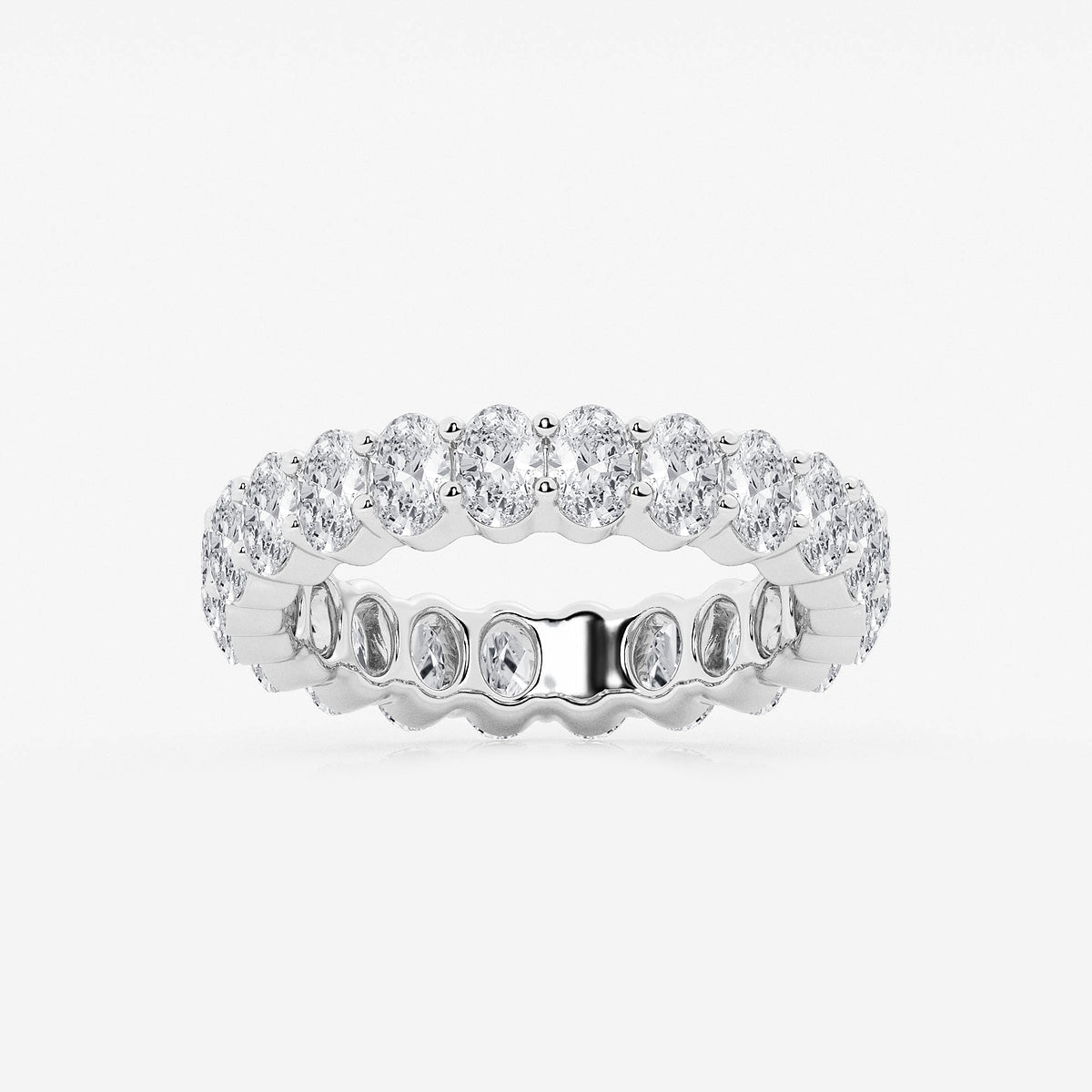 Elsie 2 2/3 ctw Oval Lab Grown Diamond Eternity Band - 4.2mm Width    Platinum, DE, VS1