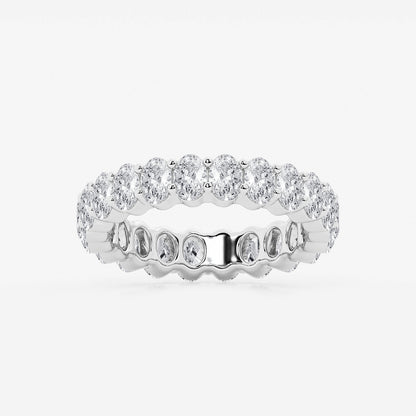 Elsie 2 2/3 ctw Oval Lab Grown Diamond Eternity Band - 4.2mm Width    Platinum, DE, VS1