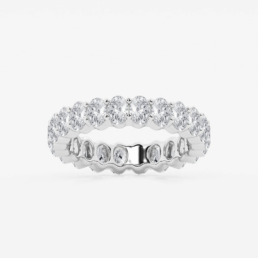 Elsie 2 2/3 ctw Oval Lab Grown Diamond Eternity Band - 4.2mm Width    Platinum, DE, VS1