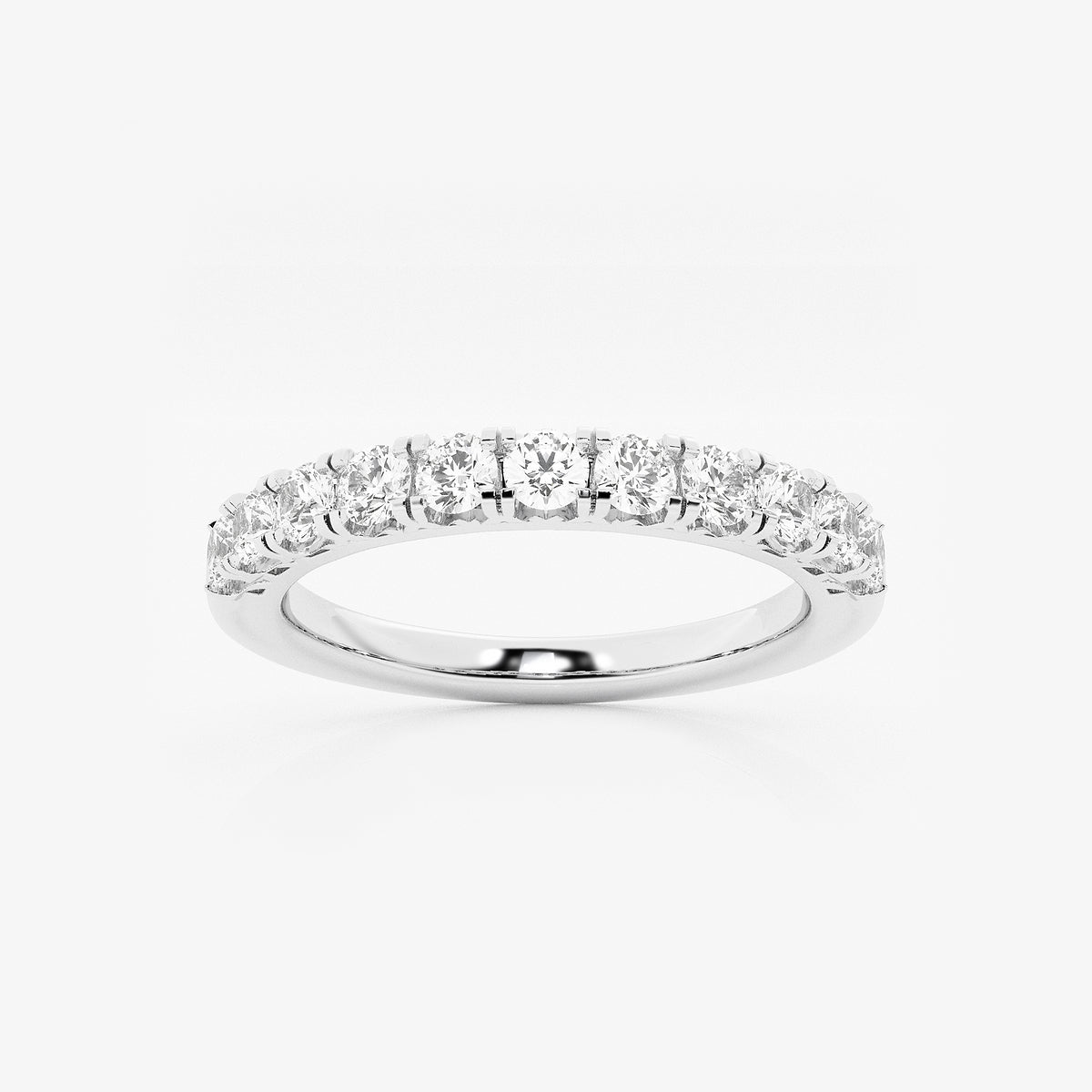 1/2 ctw Round Lab Grown Diamond Eleven-Stone Wedding Band    Platinum, DE, VS1