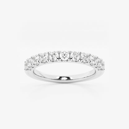 1/2 ctw Round Lab Grown Diamond Eleven-Stone Wedding Band    Platinum, DE, VS1