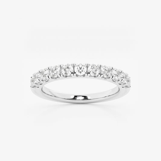 1/2 ctw Round Lab Grown Diamond Eleven-Stone Wedding Band    Platinum, DE, VS1
