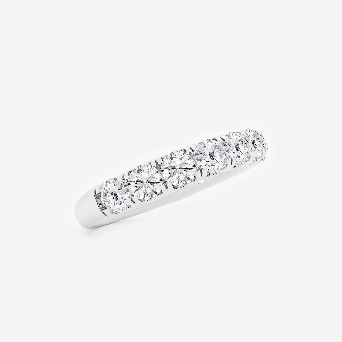 Alison 1 1/2 ctw Round Lab Grown Diamond Eleven-Stone Wedding Band    14K White Gold, DE, VS1
