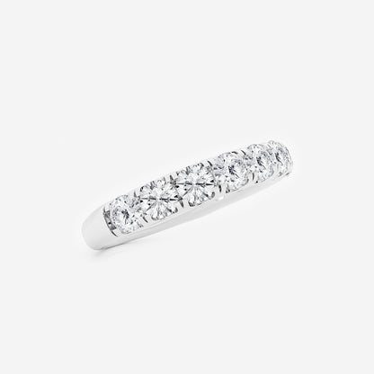 Alison 1 1/2 ctw Round Lab Grown Diamond Eleven-Stone Wedding Band    14K White Gold, DE, VS1