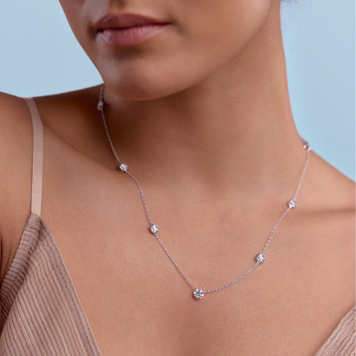 Boundless Diamond Station Necklace