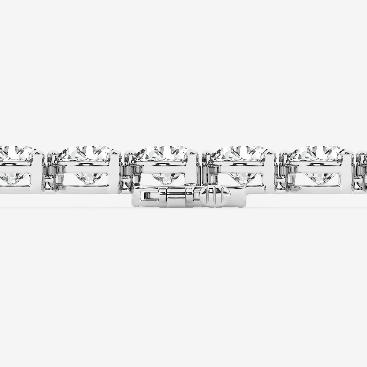 30 ctw Round Lab Grown Diamond Three Prong Tennis Bracelet - 8 Inches    Platinum, DE, VS1