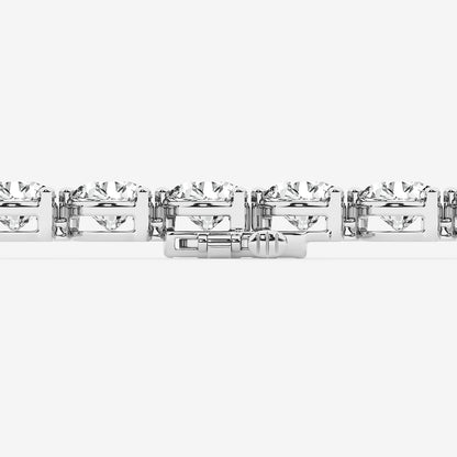 30 ctw Round Lab Grown Diamond Three Prong Tennis Bracelet - 8 Inches    Platinum, DE, VS1