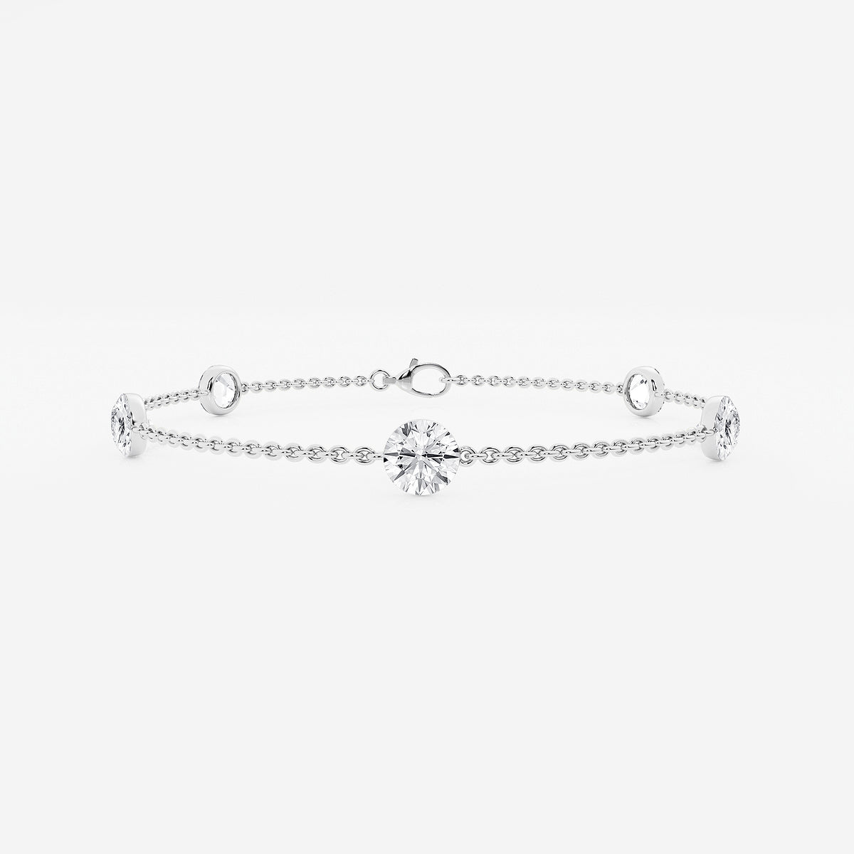 Boundless Station Bracelet    14K White Gold, E, VS1