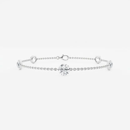 Boundless Station Bracelet    14K White Gold, E, VS1