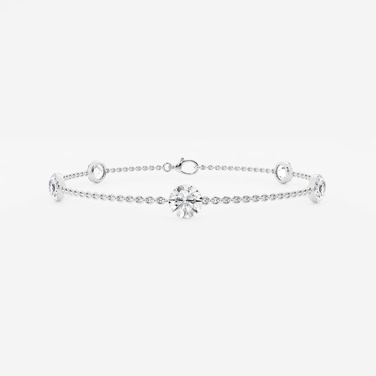 Boundless Station Bracelet    14K White Gold, E, VS1
