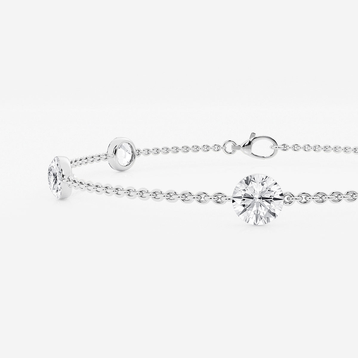 Boundless Station Bracelet    14K White Gold, E, VS1