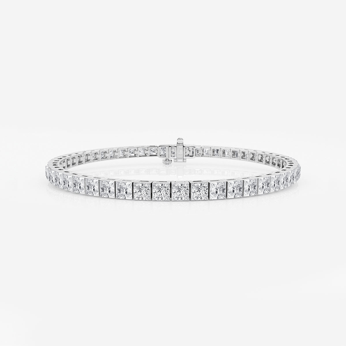 Boundless Cube Eternity Bracelet    14K White Gold, DE, VS1