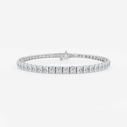 Boundless Cube Eternity Bracelet    14K White Gold, DE, VS1