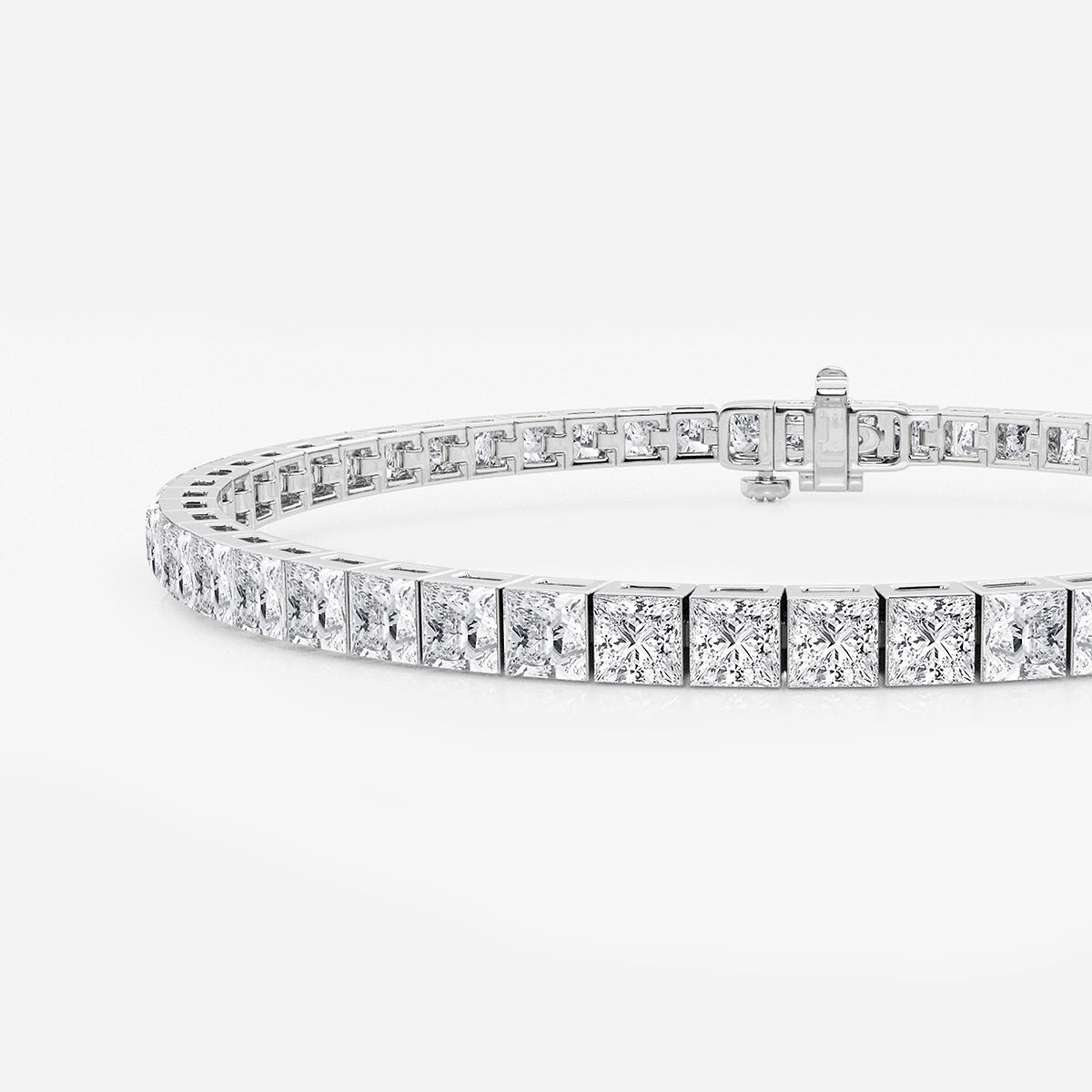 Boundless Cube Eternity Bracelet    14K White Gold, DE, VS1