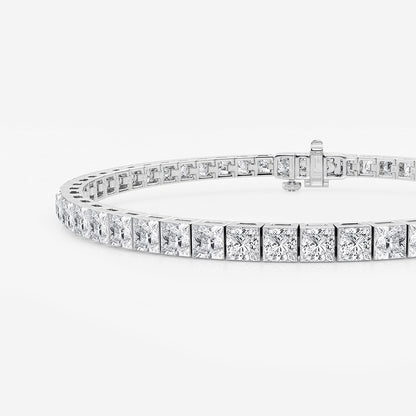Boundless Cube Eternity Bracelet    14K White Gold, DE, VS1