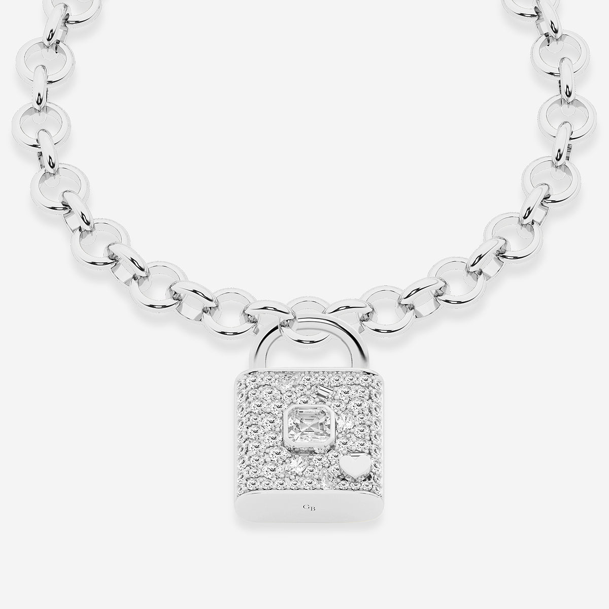 Alma 4 ctw Multi-Shape Lab Grown Diamond Scatter Lock Bracelet    Sterling Silver, DE, VS1