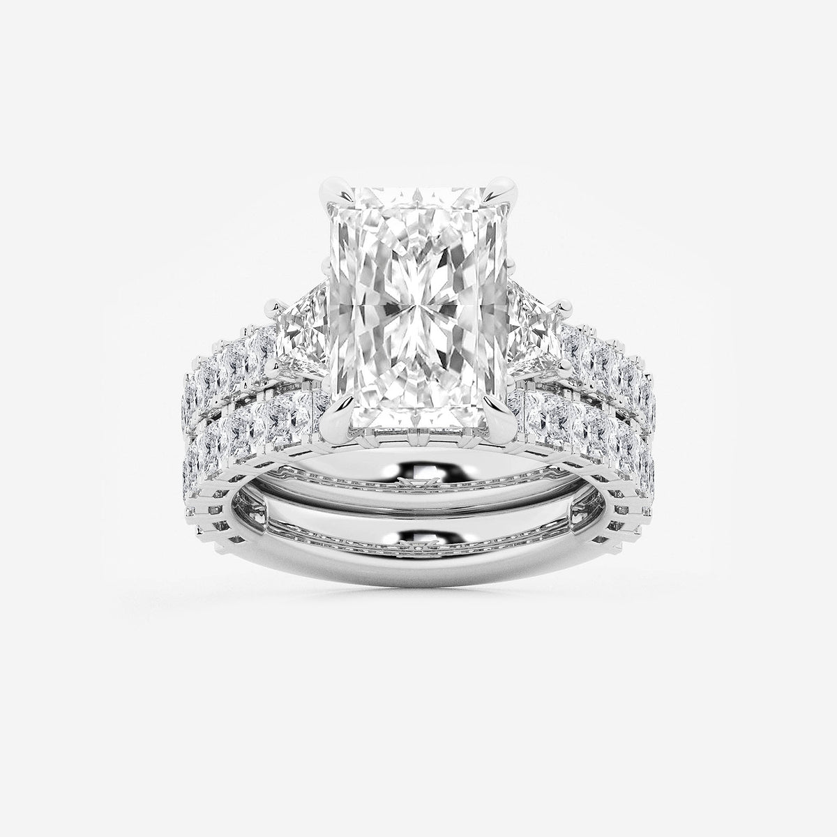 Symphony Radiant Diamond Bridal Set in Platinum - 8.25 CTW