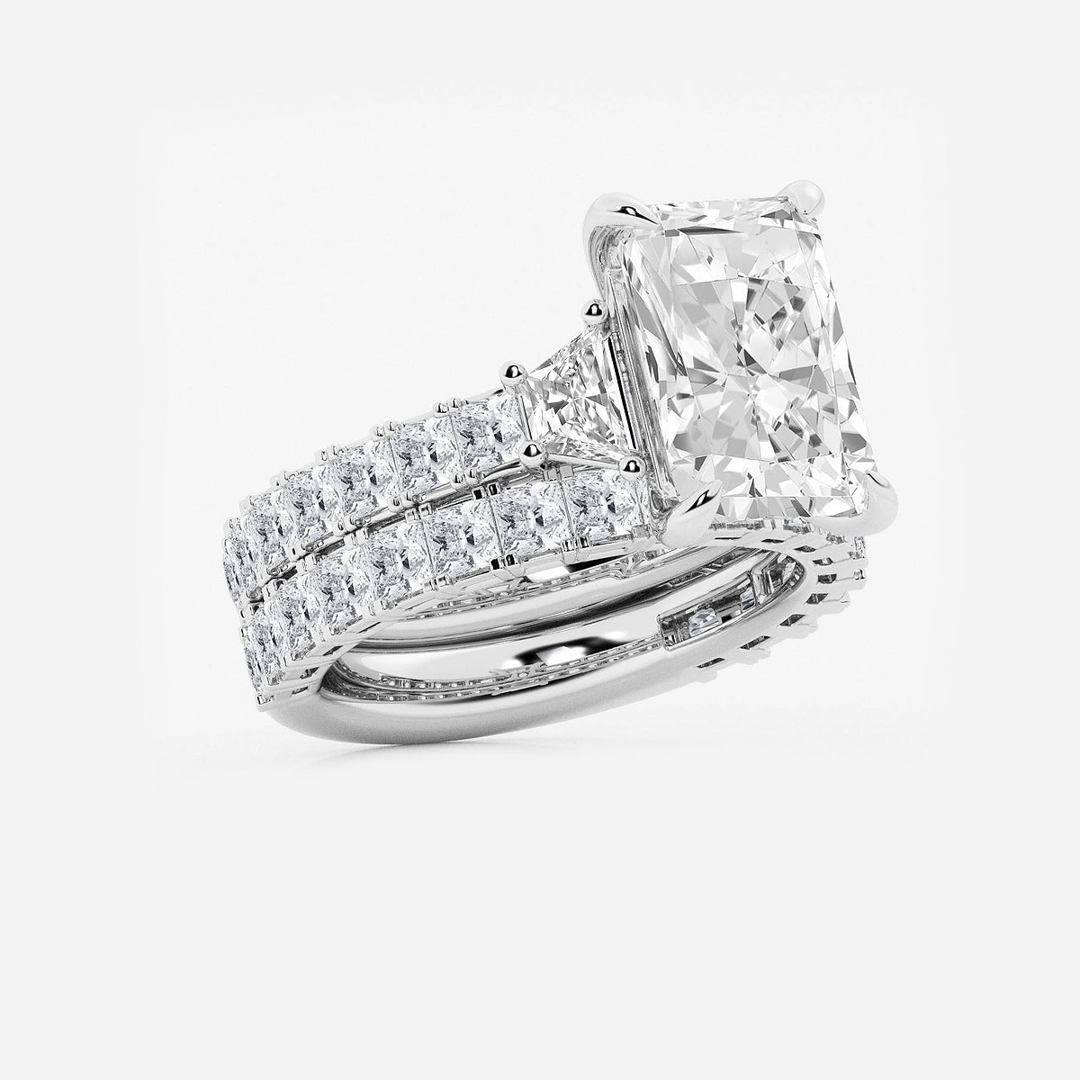 Symphony Radiant Diamond Bridal Set in Platinum - 8.25 CTW