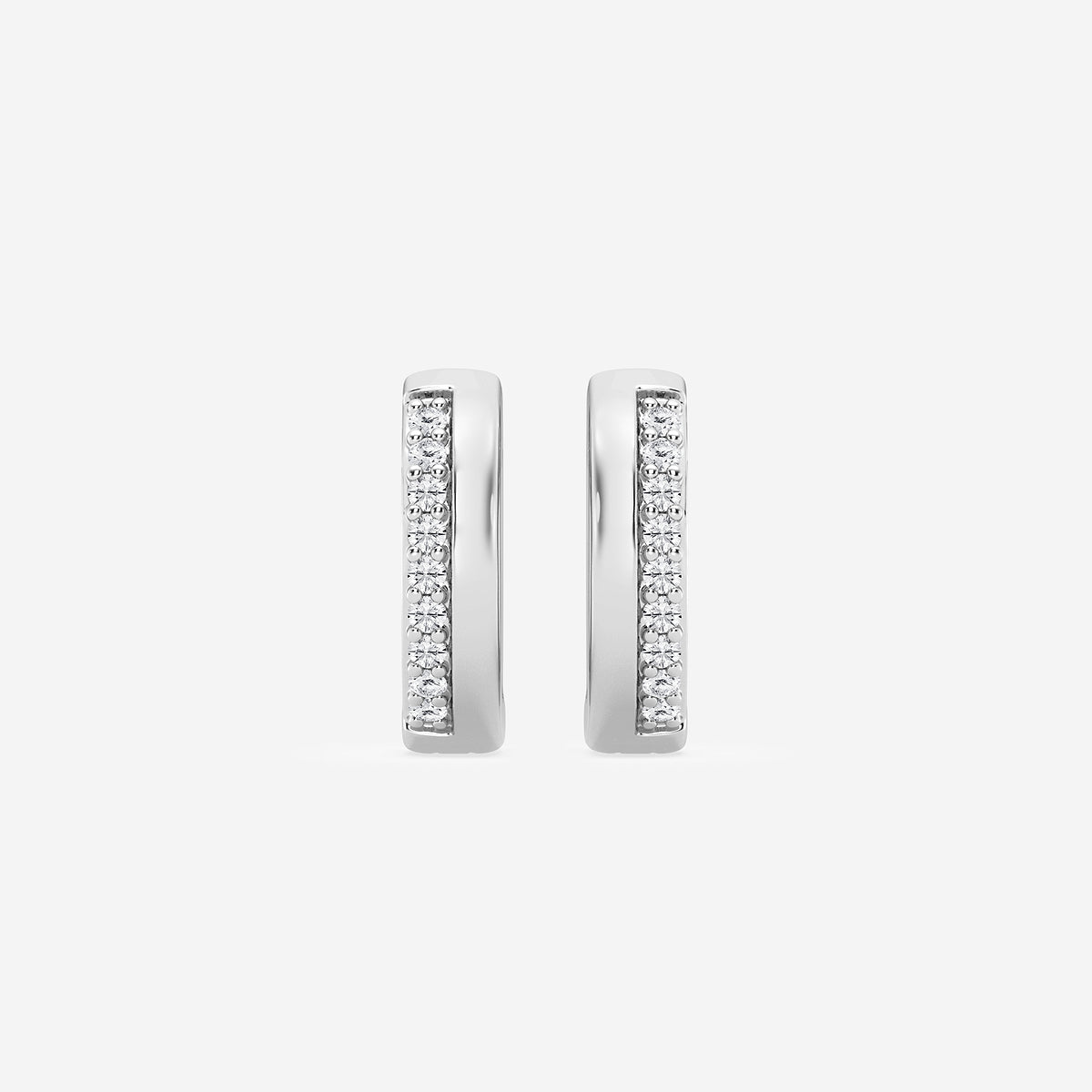1/10 ctw Round Lab Grown Diamond Petite Hoop Earrings    Platinum, DE, VS1