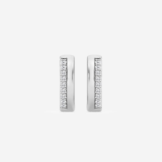 1/10 ctw Round Lab Grown Diamond Petite Hoop Earrings    Platinum, DE, VS1