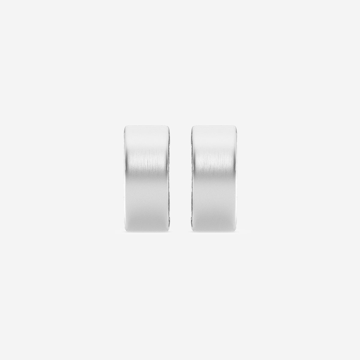 2/5 ctw Round Lab Grown Diamond  Hoop Earrings- Satin Finish    Platinum, DE, VS1