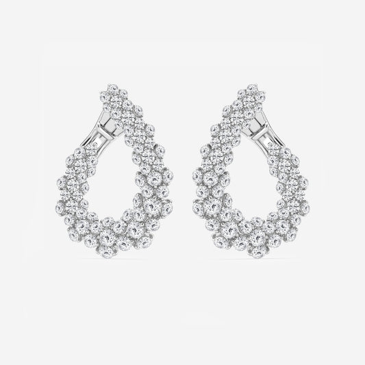 2 7/8 ctw Round Lab Grown Diamond Earrings    18K White Gold, DE, VS1