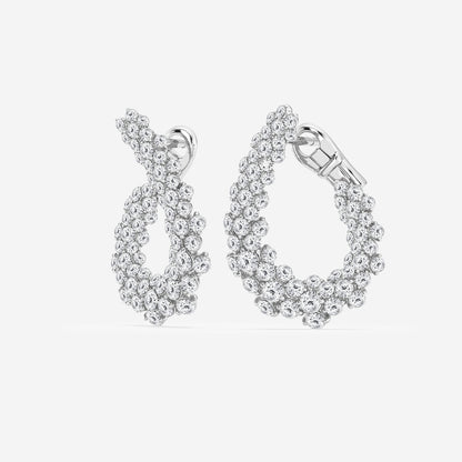 2 7/8 ctw Round Lab Grown Diamond Earrings    18K White Gold, DE, VS1
