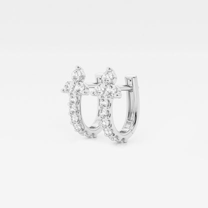 näas Romancing 1/2 ctw Round Lab Grown Diamond Huggie Hoop Earrings    Platinum, DE, VS1