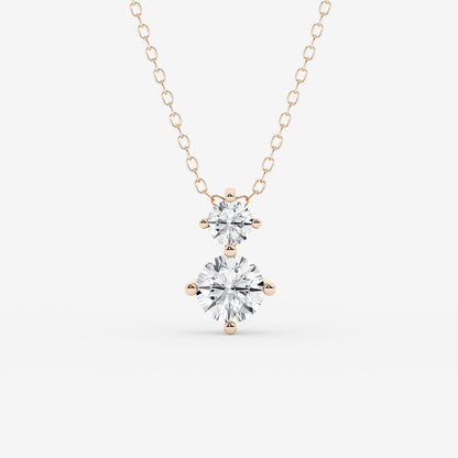 Two Stone Diamond Pendant