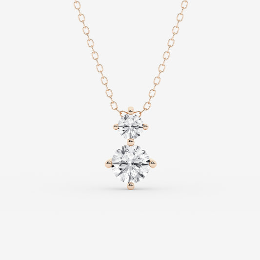 Two Stone Diamond Pendant
