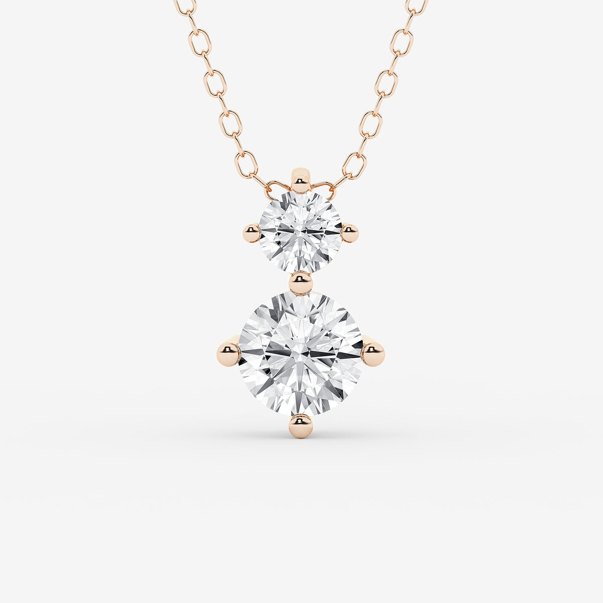 Two Stone Diamond Pendant