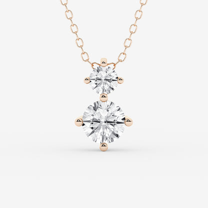 Two Stone Diamond Pendant