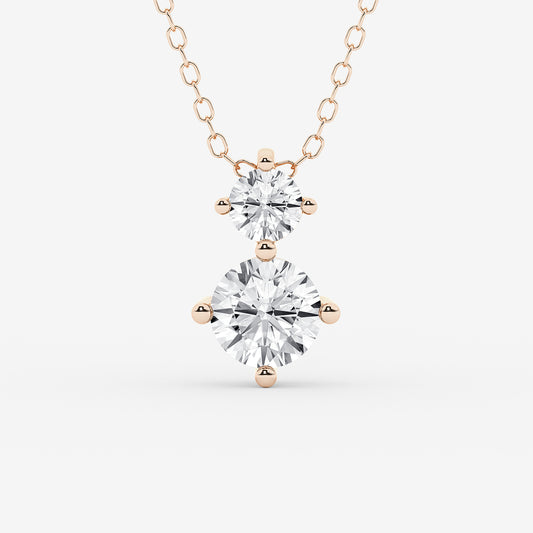 Two Stone Diamond Pendant
