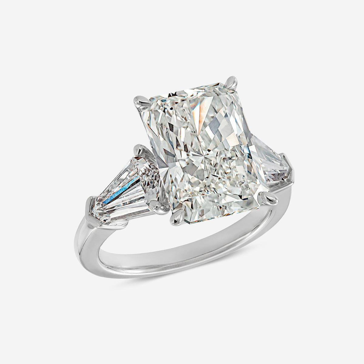 Luxor Radiant Diamond Three Stone Engagement Ring
