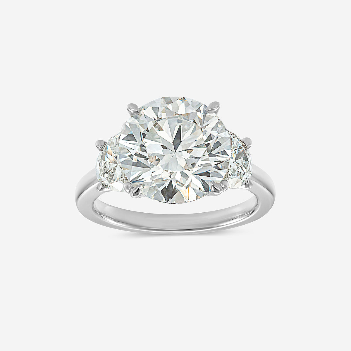 Diamond ring on a light gray background