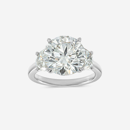 Diamond ring on a light gray background