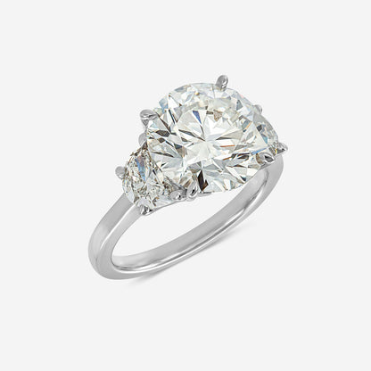 Brussels Round Three Stone Engagement Ring