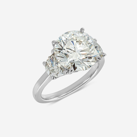 Brussels Round Three Stone Engagement Ring
