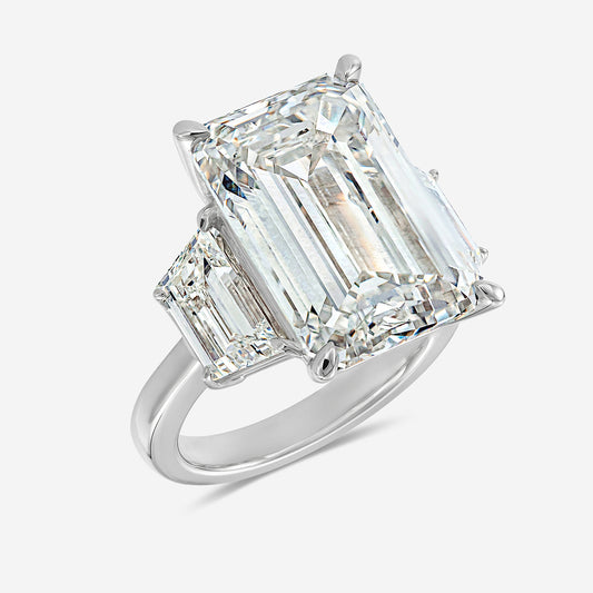 Bellagio Emerald Diamond Solitaire Engagement Ring