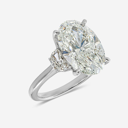 Bora Bora Oval Diamond Three Stone Engagement Ring