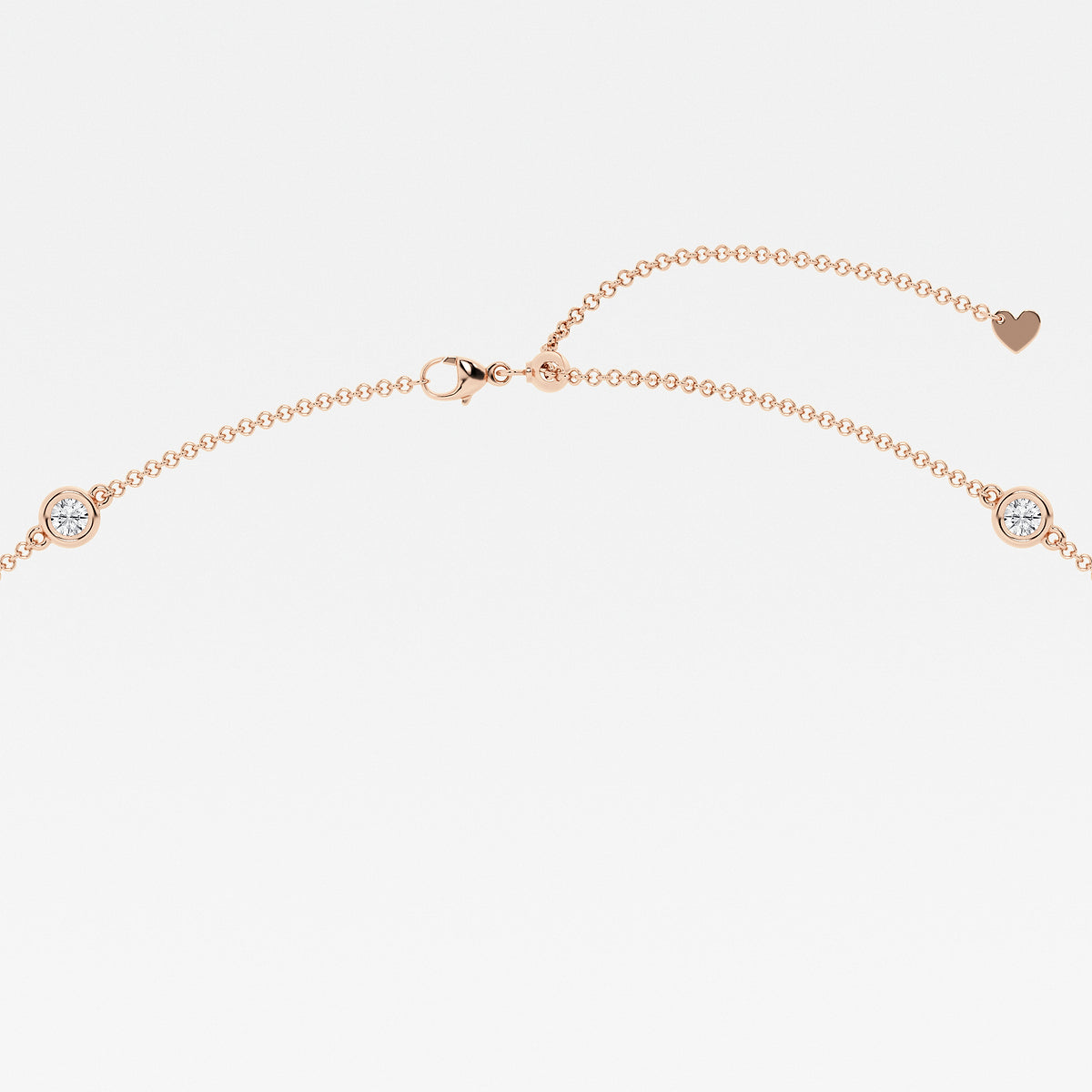 Round Diamond Station Necklace