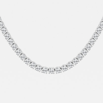 Adjustable Choker Tennis Diamond Necklace in 14K White Gold - 5 CTW | DE, VS1