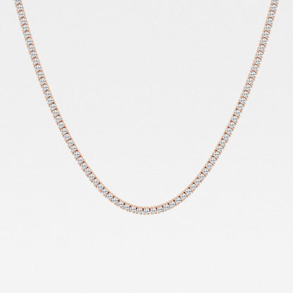 Four-Prong Tennis Diamond Necklace