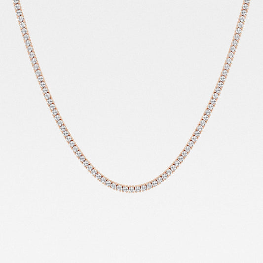 Four-Prong Tennis Diamond Necklace