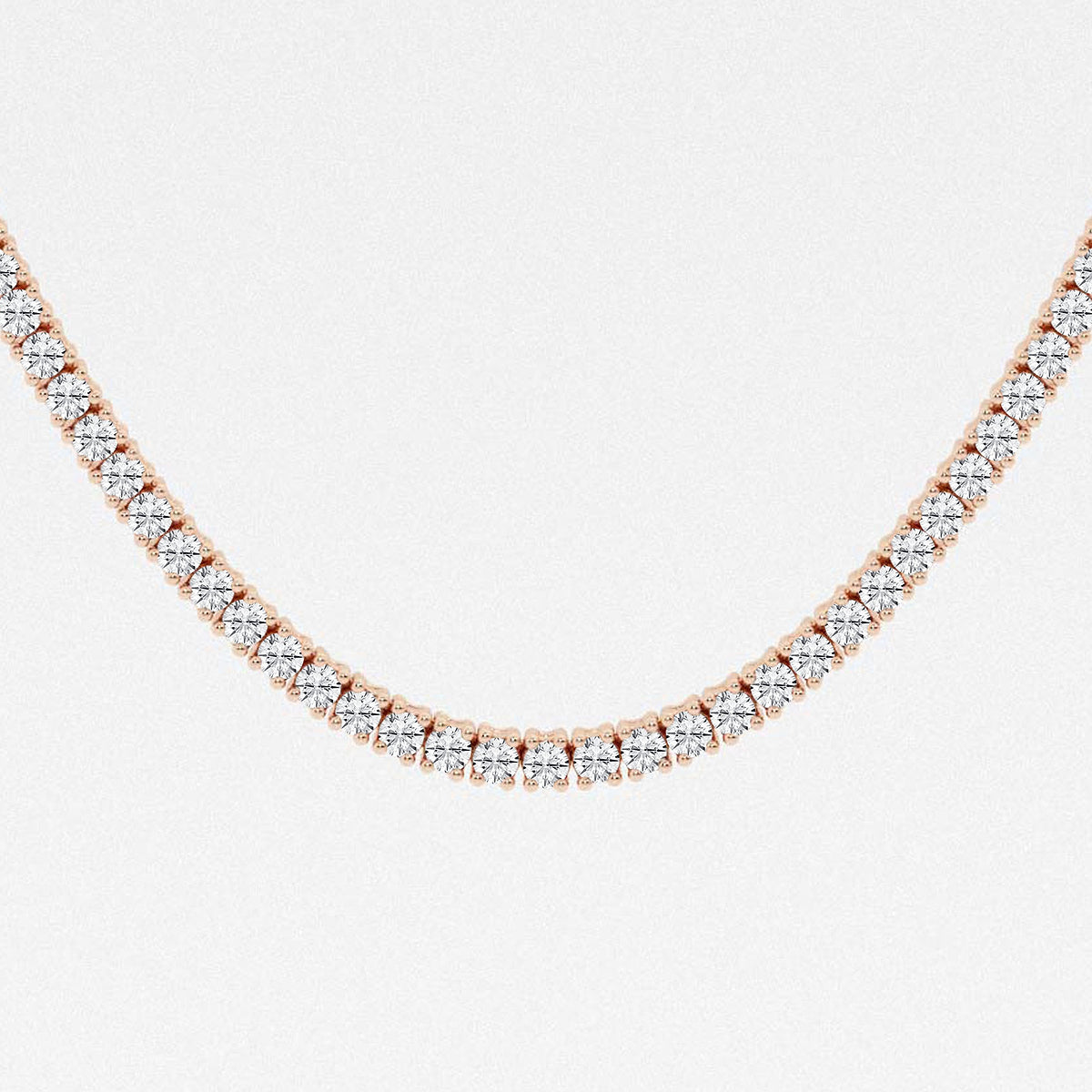 Four-Prong Tennis Diamond Necklace