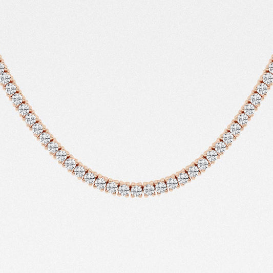 Four-Prong Tennis Diamond Necklace