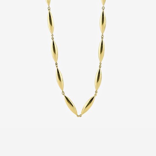 Plain Gold Necklace in 14K Yellow Gold - 18 Inch