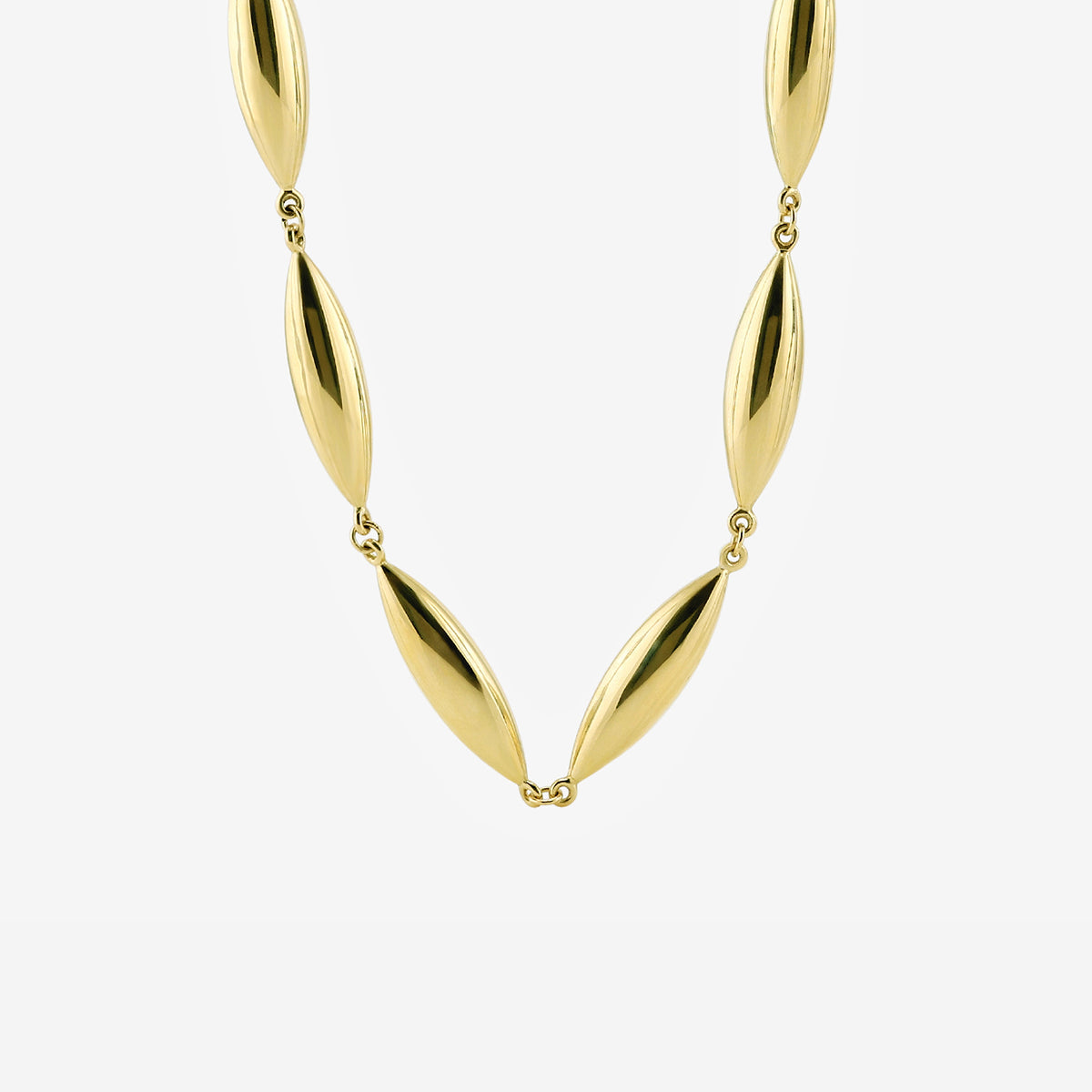 Plain Gold Necklace in 14K Yellow Gold - 18 Inch