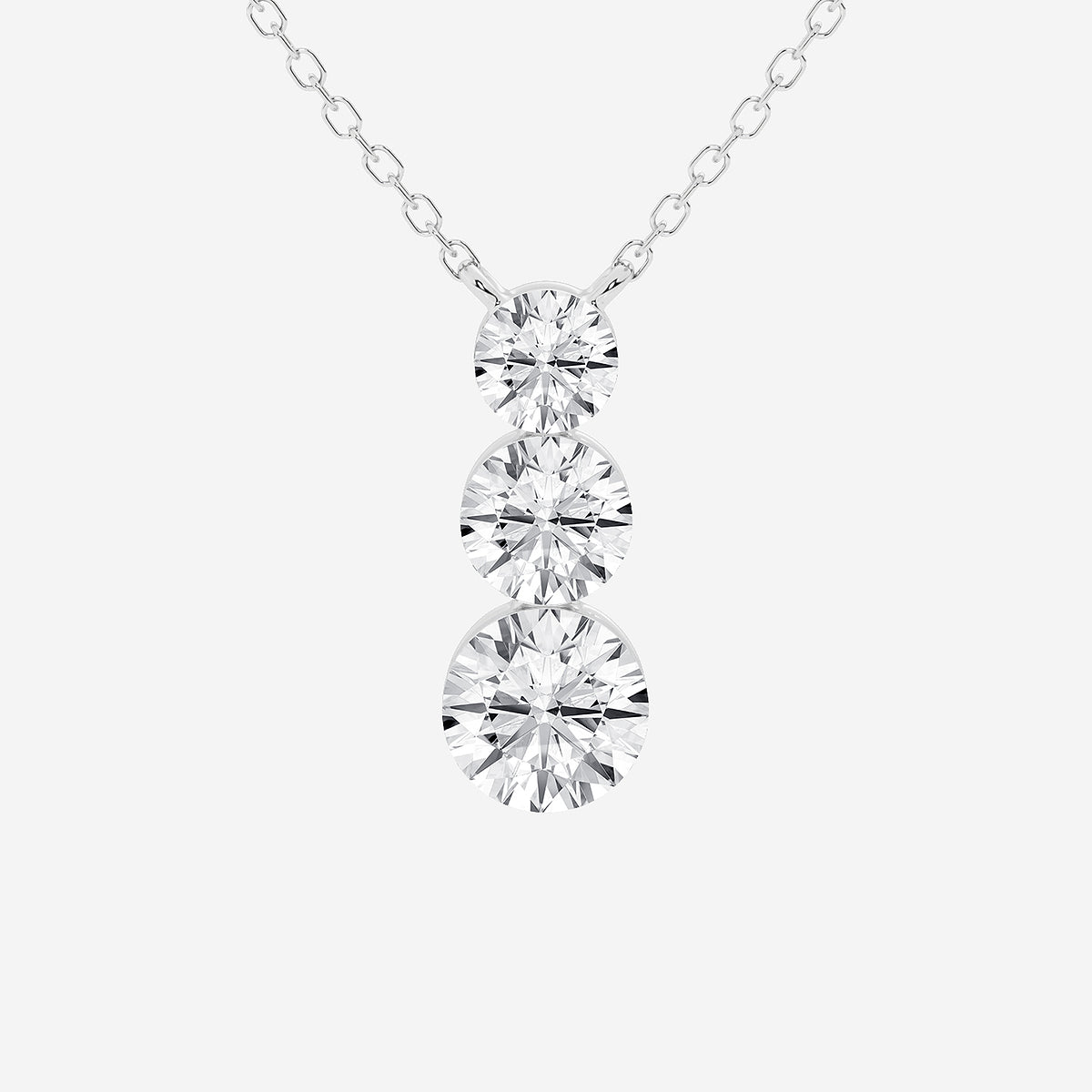Boundless Ascending Round Diamond Necklace